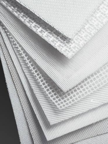 Échantillons de tissus techniques Testori utilisés dans la fabrication des toiles filtrantes.