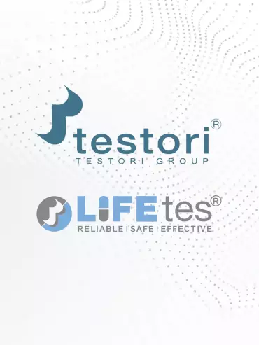 logo Testori et logo LIFEtes pour les medias filtrants dans l'industrie pharmaceutique.